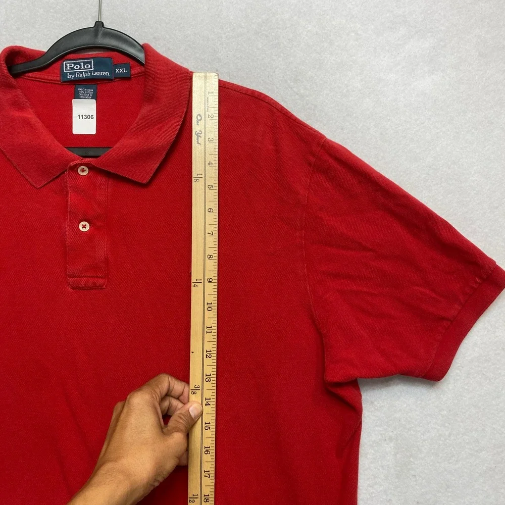 Polo Ralph Lauren Polo Shirt Mens XXL Red Short Sleeve Pique Pony Logo